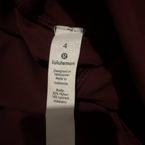 Lululemon Burgundy Leggings - Picture 5 of 7